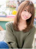 斜めバング外国人風小顔ワンカールセミディh3大宮20代30代40代