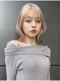 韓国へア サイドバングをフェイスレイヤーで垢抜けヘアに M0125