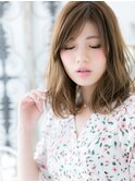 ミルクティーアッシュ抜け感エアリーミディc6越谷20代30代40代