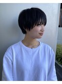 丸みショートシースルーバングくびれショートボブミニボブ