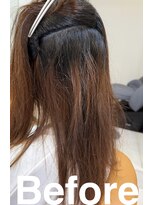 スリーク(SLEEK)&nbsp;SLEEK式髪質改善　ビフォー内側