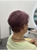ハンサムショート×ピンキーカラー