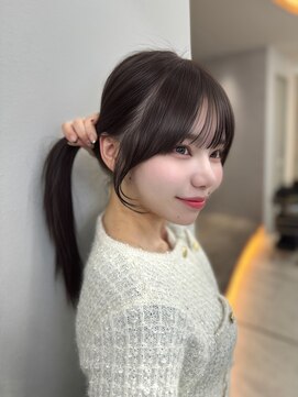 ロンドガーネット 池袋(Lond garnet) ミニウルフレイヤーカット顔周り前髪韓国ミディアムロング/池袋