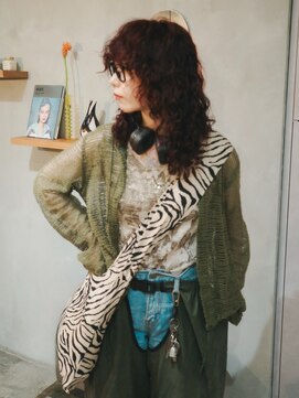 サニー(Sany) ハードパーマ×ボルドー