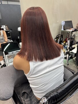 ファビ 渋谷(Fab) くびれヘア/暗めカラー/アプリコットオレンジ/縮毛矯正