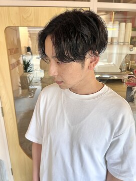イル(iru) 【iru /谷町/上本町】メンズセンターパートパーマ