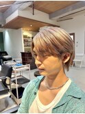 ホワイトベージュ/津田沼/メンズパーマ/メンズカット/ブリーチ