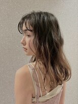 ピークス 渋谷店(Peaks) ダークラベンダー/くびれレイヤー/韓国巻き/顔周りカット/渋谷