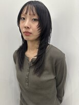 ロックス バイ マグ 松本(rocks BY MAG)&nbsp;ブルーブラック透明感ミディアムレイヤー艶髪