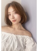 アリスバイアフロート 自由が丘(ALICe by AFLOAT)&nbsp;ミルクティーベージュ　ワンカールボブ　ひし形　美シルエット