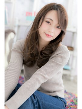 ミック ヘアアンドビューティー 大山店(miq Hair&Beauty) 無造作パーマアシンメトリーかきあげバングレイヤーロングa1