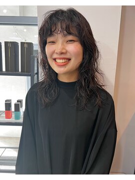 ペイジヘアー(paige hair) ウェーブパーマ/レイヤースタイル/前髪パーマ/暗髪パーマ