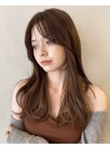 時短ワンカールで作る垢抜けロングヘア (顔まわり小顔カット)