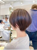 ショートボブ髪型30代40代50代前髪あり前髪なし面長丸顔【倉田】