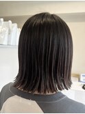 大人切りっぽなしボブ酸性ストレート縮毛矯正髪質改善白髪染め