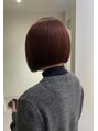 アグ ヘアー ウェイン 山形若宮店(Agu hair wain) パツッとボブ×レッドブラウンブリーチなしダブルカラー