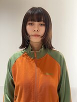 マイル 渋谷(mile)&nbsp;【SATSUKI】顔まわりレイヤー/ブリーチなしアプリコットオレンジ