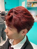 ユー イケブクロ(u Ikebukuro)&nbsp;レッドブラウン/メンズカット/ニュアンスパーマ/ツーブロック