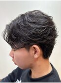 フェザーパーマフェザーショートスパイキーセンターパート柏