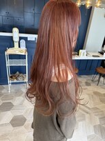 ラグ バイ シゲルカットクラブ 神田久志本店(lag)&nbsp;柔らかピンクブラウンのフェミニンロング