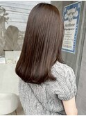 透明感カラー大人ベージュ艶感 髪質改善