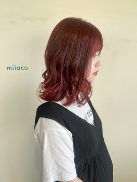 ミラコ(milaco) ブリーチなしレッドカラー