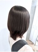 切りっぱなしボブ（外ハネ可）