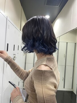 ブリーチを活かしたデザインカラー！