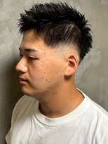 ディスイズバーバーサード(THIS IS BARBER 3rd)&nbsp;メンズショート フェードカット アップバング ビジネスヘア 20代
