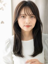 カバーヘア ブリス 大宮西口(COVER HAIR bliss)&nbsp;シースルーバング/暗髪/ストレートロング/ダークアッシュ/30代e