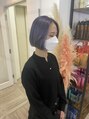 ロア ヘアーコーディネート 四条烏丸店(LoRE hair coordinate) 柔らかな透明感のナチュラルパープル【ブリーチあり】