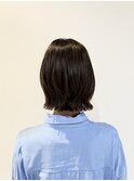 透け感ダークアッシュボブ