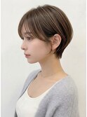 髪質改善ショート艶感/ブリーチなしカラー/小顔/透明感