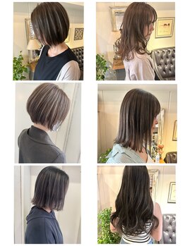 ヘアーデザイン シュシュ(hair design Chou Chou by Yone)の写真/若白髪や年齢による白髪が生えてきてお悩みの方に、希望の色味や透明感のある白髪ぼかしカラーをご提案♪