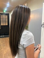 ヘアプレイスソル (HAIR PLACE SoL)&nbsp;透明感ハイライト/ブラウン/ストレート/艶髪