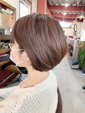 ルーファス 恵比寿 渋谷(Ruufus) 耳かけハイライトショートボブ【Ruufus恵比寿渋谷】31576