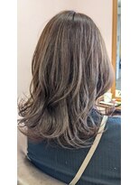 アズヘアー ラペ 三日市店(A'z hair LAPAIX) レイヤー×ミルクティー×グレージュ