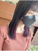 ピンク×グレージュ×インナーカラー/イヤリングカラー
