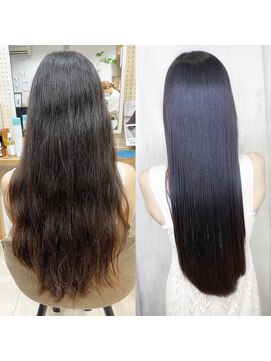 アンフィユヌキャトル(AnFye une Qatll) ジュエリーシステム×LULUトリートメント×縮毛矯正で艶髪♪