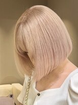 ベレーザ 渋谷(BELEZA)&nbsp;ba1991横顔美人ワンレングスボブハイトーンカラー結べるボブ