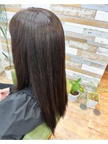 ハウオリ ヘアーワークス(Hauoli hair works)&nbsp;モーブピンク×チャコールグレーカラー