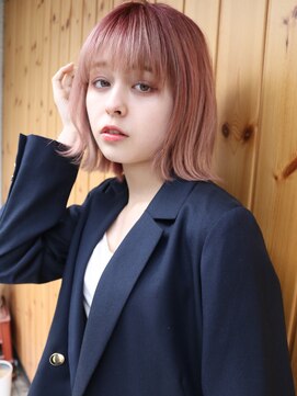 ブゾン(buZon) 【buZonブゾン】外ハネ×コーラルピンク