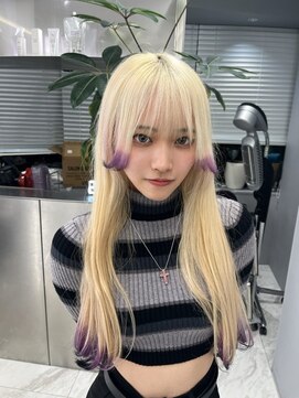 ペレ 渋谷(PELE) 黒髪/グレーベージュ/ハイトーン/ブリーチ/渋谷