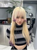 黒髪/グレーベージュ/ハイトーン/ブリーチ/渋谷
