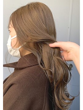 クレ(CLE) Yukari指名ブリーチなしダブルカラー　ベージュカラー横浜美容室