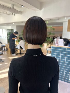 オーシャン(Ocean) 【OceanHair&Life田中愛梨】襟足ギリギリ切りっぱなし！ミニボブ