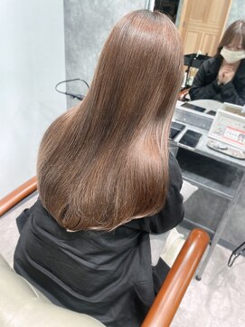 フォンド 津田沼(fond.) 切りっぱなしボブ/エアリーロング/美髪/ピンクブラウン/津田沼