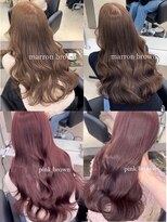 ペレ 栄店(PELE) デザインカラー/レイヤーカット/ウェットヘア/オリーブベージュ