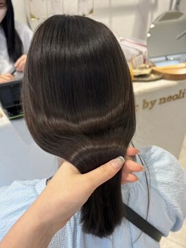 ビューバイネオリーブ 用賀店(Beau'r by neolive) 大人ガーリーダークアッシュ似合わせカットミディアムレイヤー