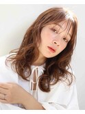 顔周りレイヤー×ランダムパーマ